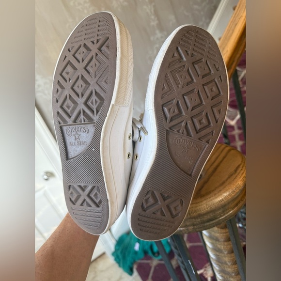 Converse Chuck Taylor All-Star ladies platform high tops white good condition  7 - Picture 7 of 7